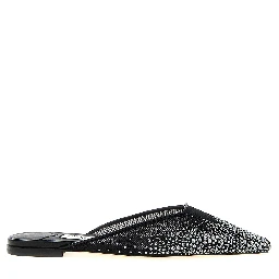 Black Textile Mules