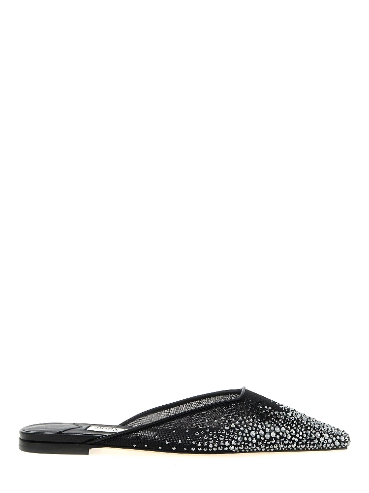 Black Textile Mules
