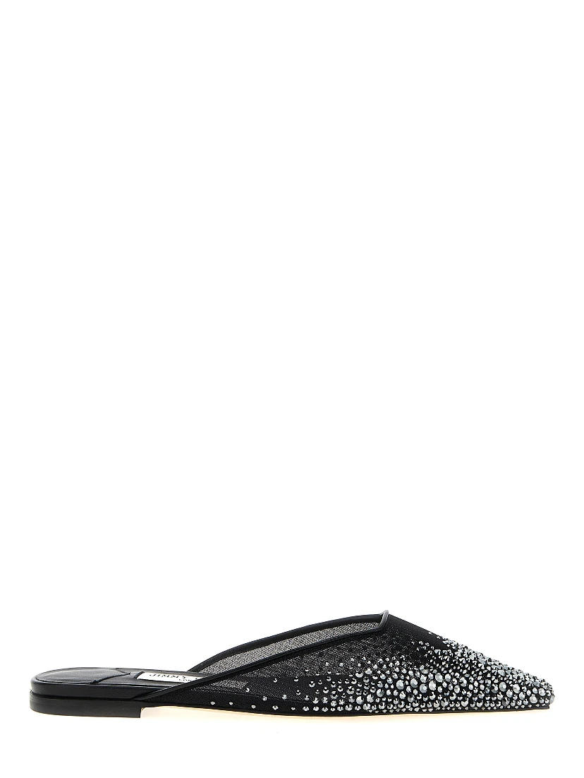 Black Textile Mules