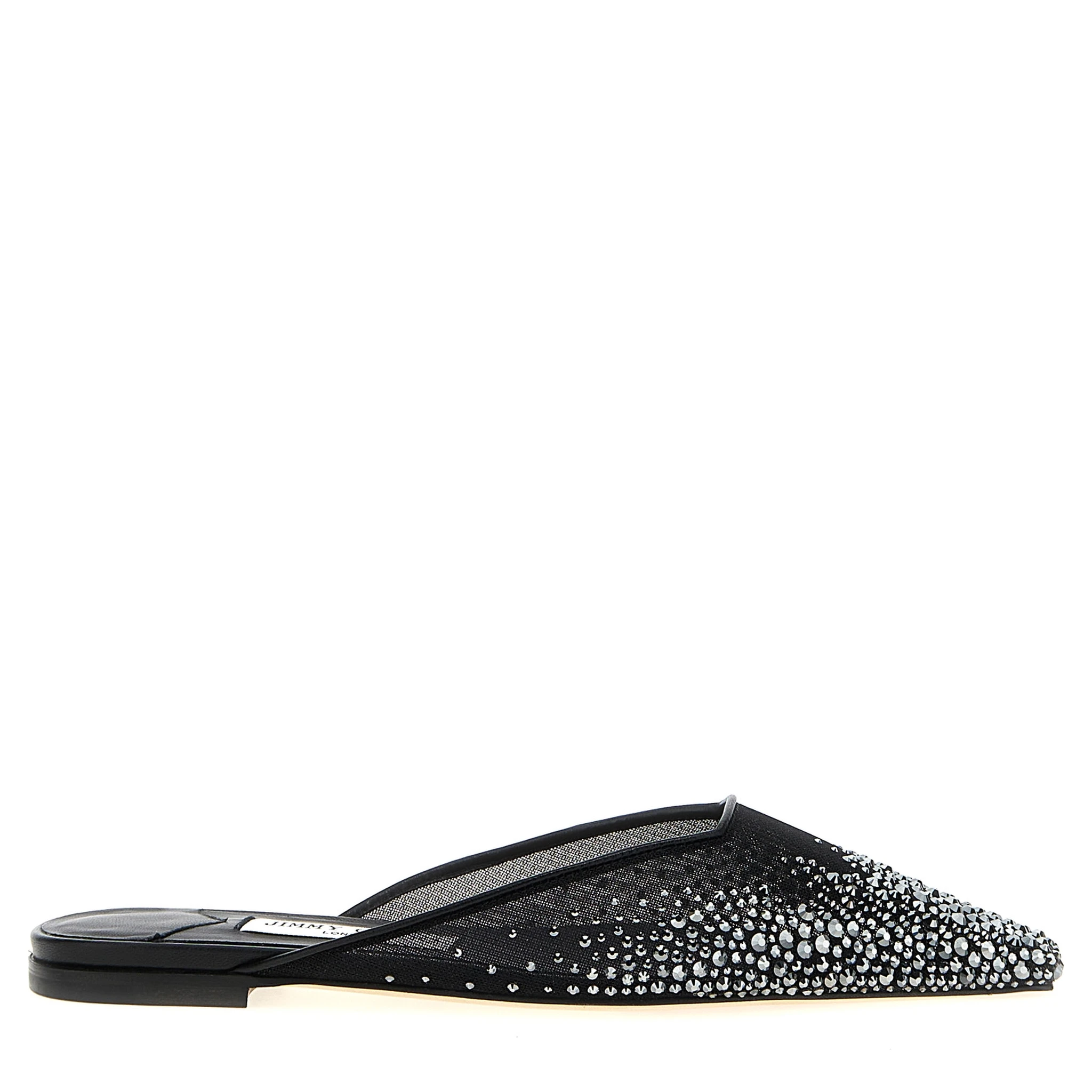 Black Textile Mules