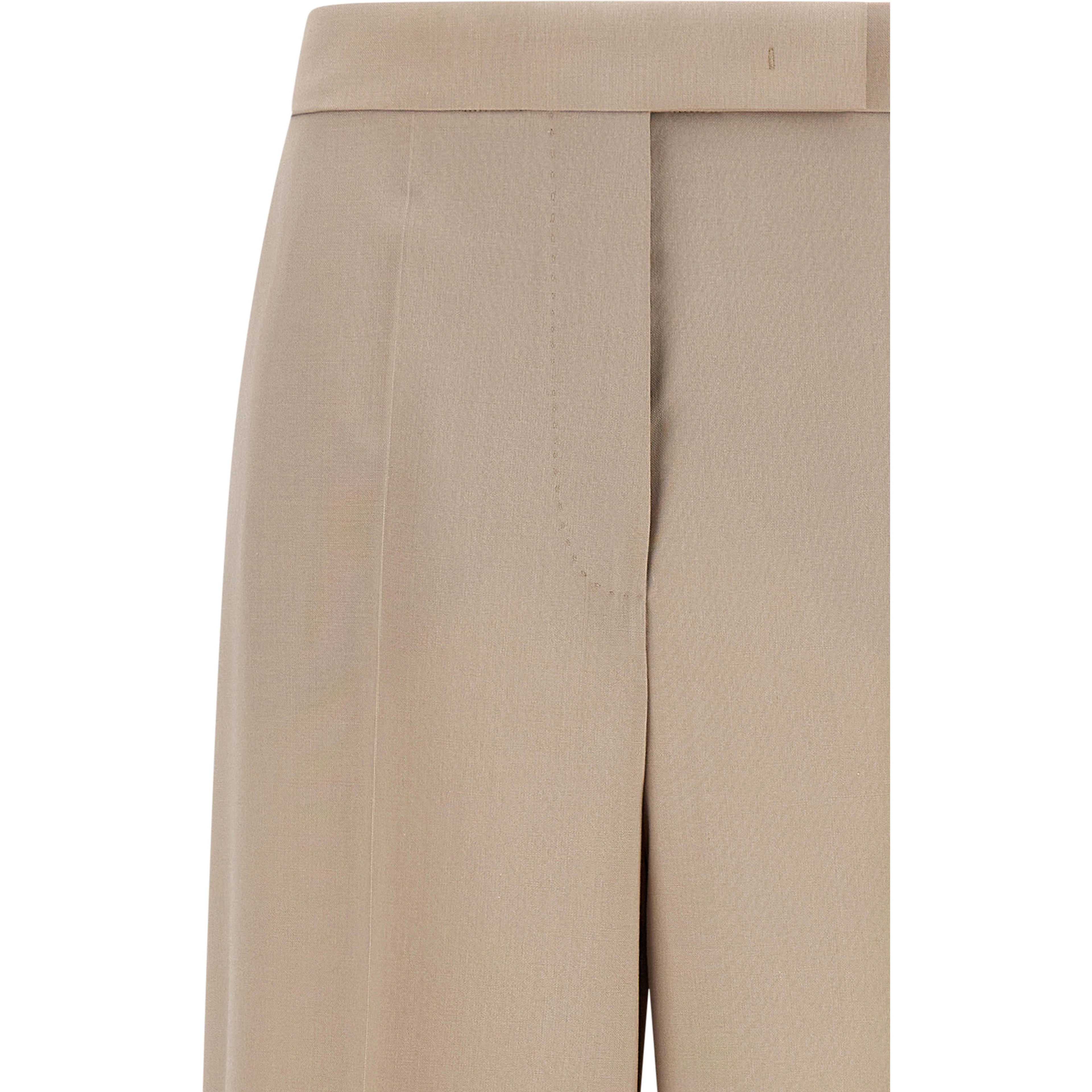 Beige Virgin Wool Dress Pants