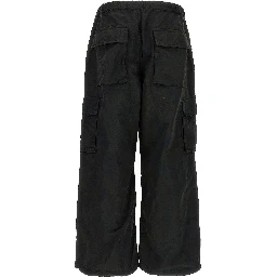 Black Nylon Cargo Pants