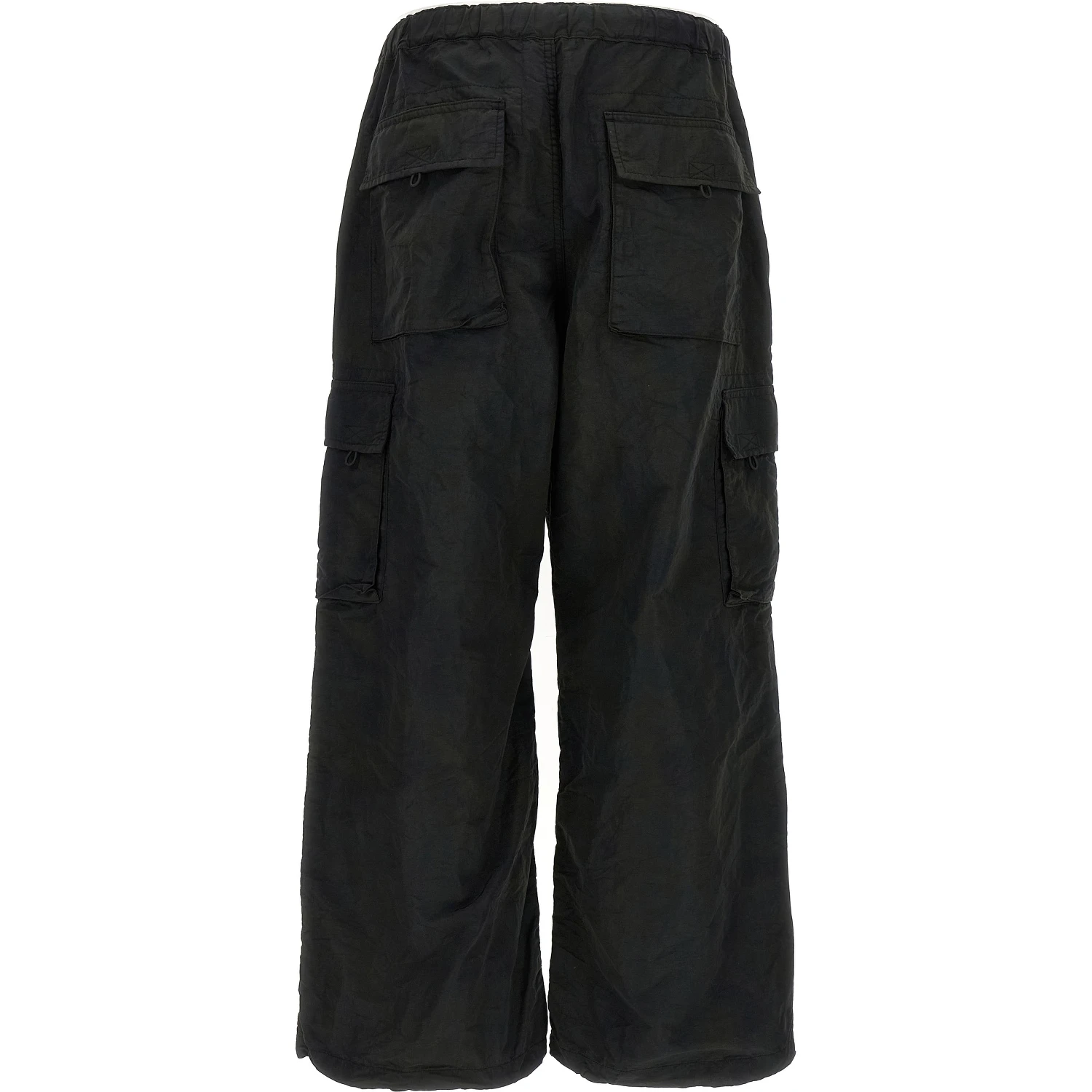 Black Nylon Cargo Pants