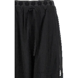 Black Polyester Cargo Pants