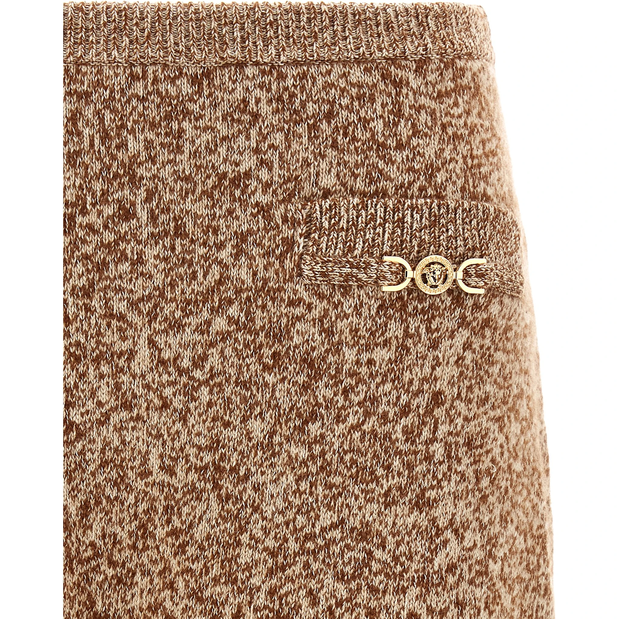 Multicolor Virgin Wool Long Skirt