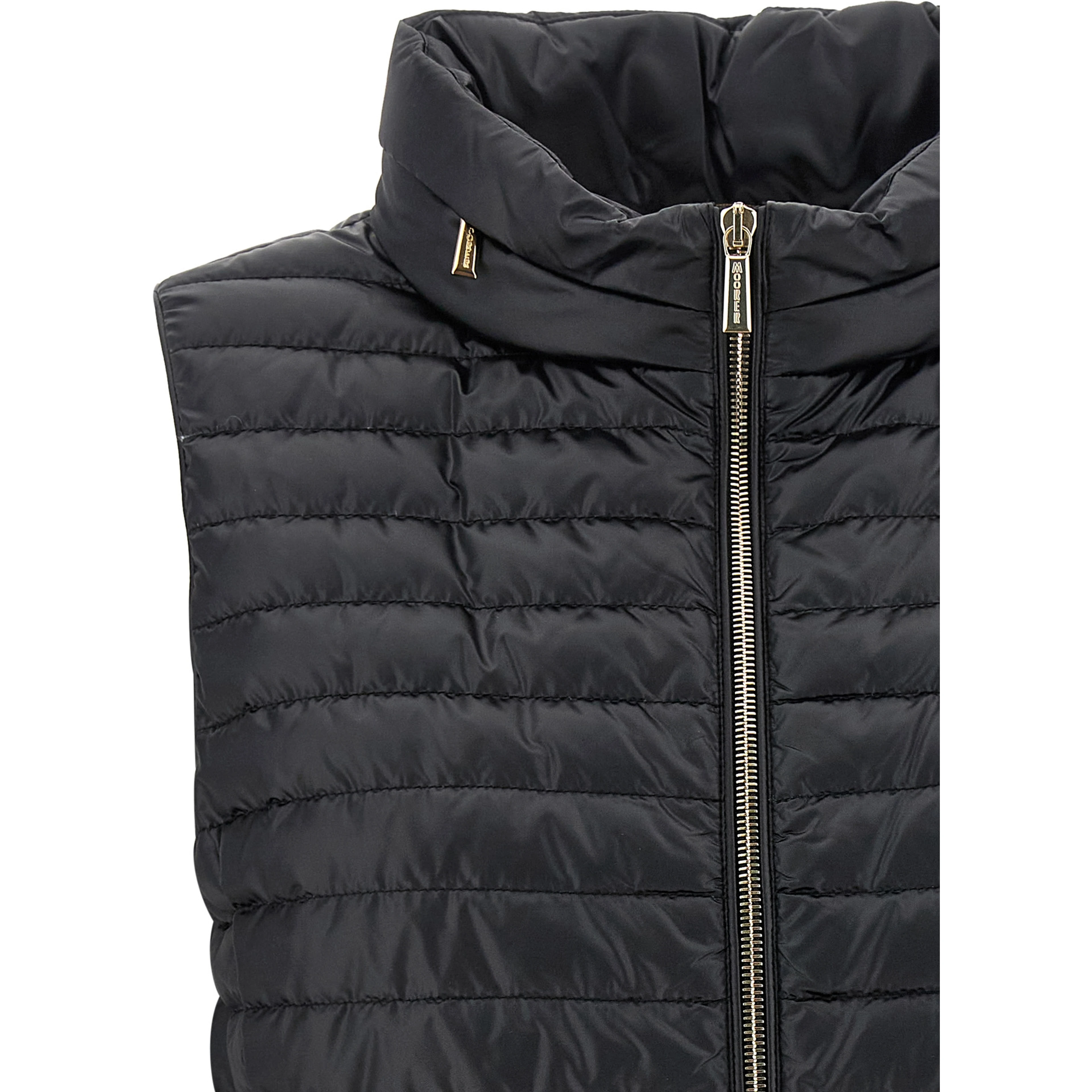 Black Polyester Sleeveless Jacket