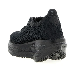 Black Synthetic Athletic Sneakers