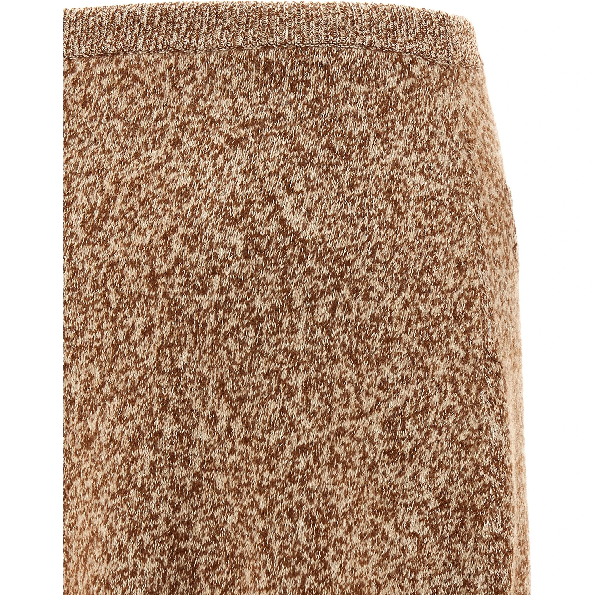 Multicolor Virgin Wool Long Skirt