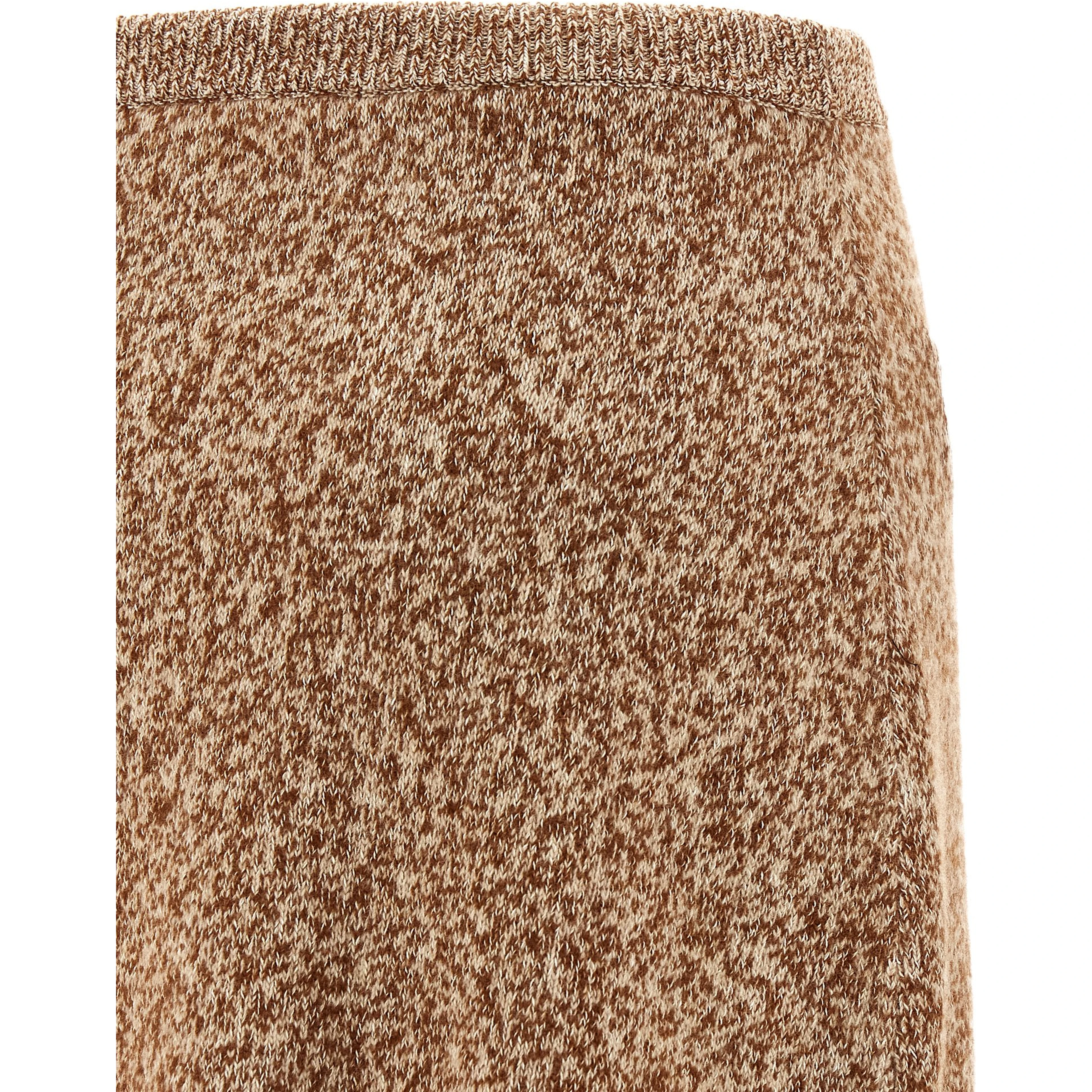 Multicolor Virgin Wool Long Skirt
