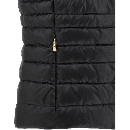 Black Polyester Sleeveless Jacket