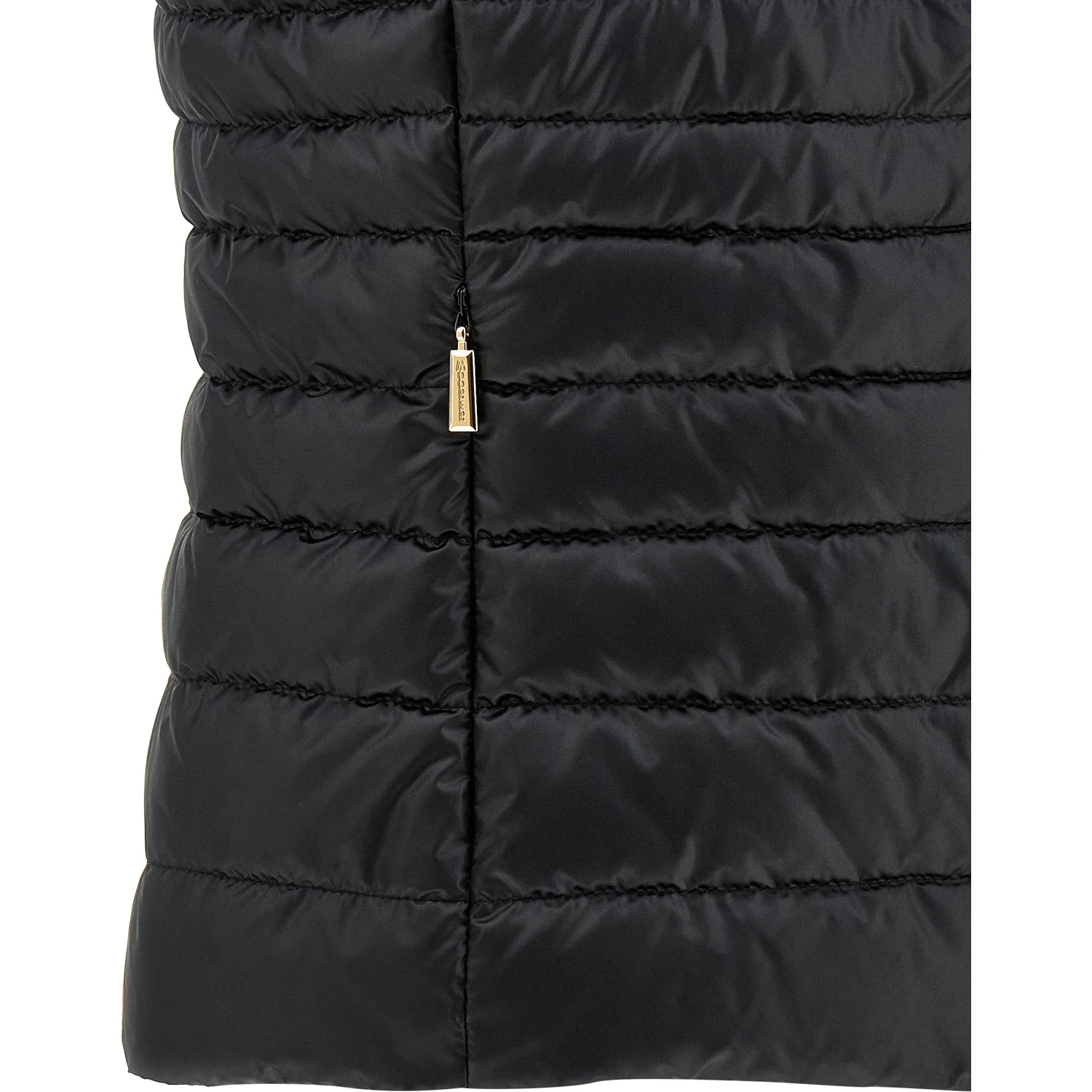 Black Polyester Sleeveless Jacket