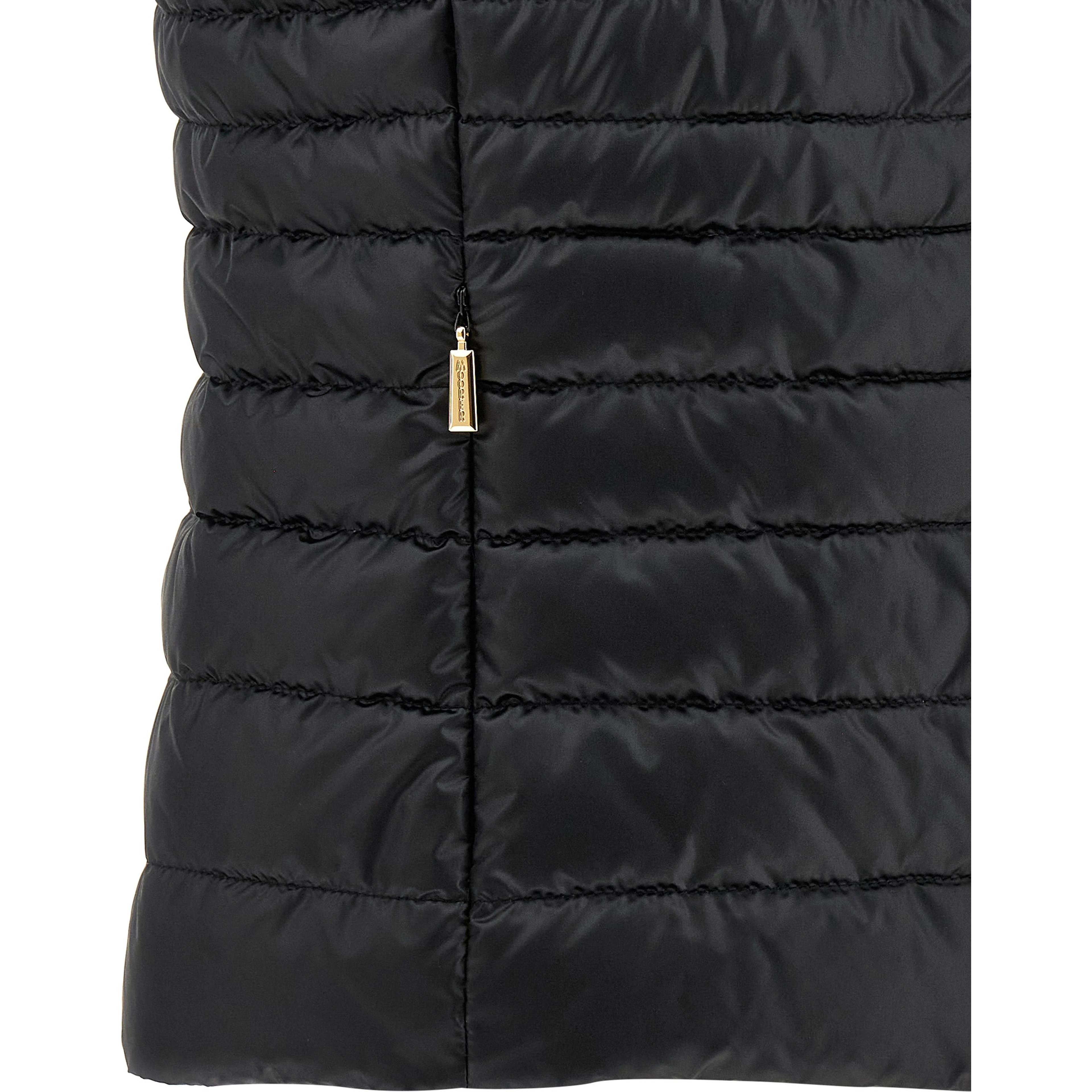 Black Polyester Sleeveless Jacket