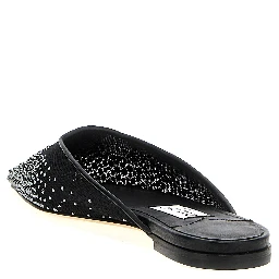 Black Textile Mules