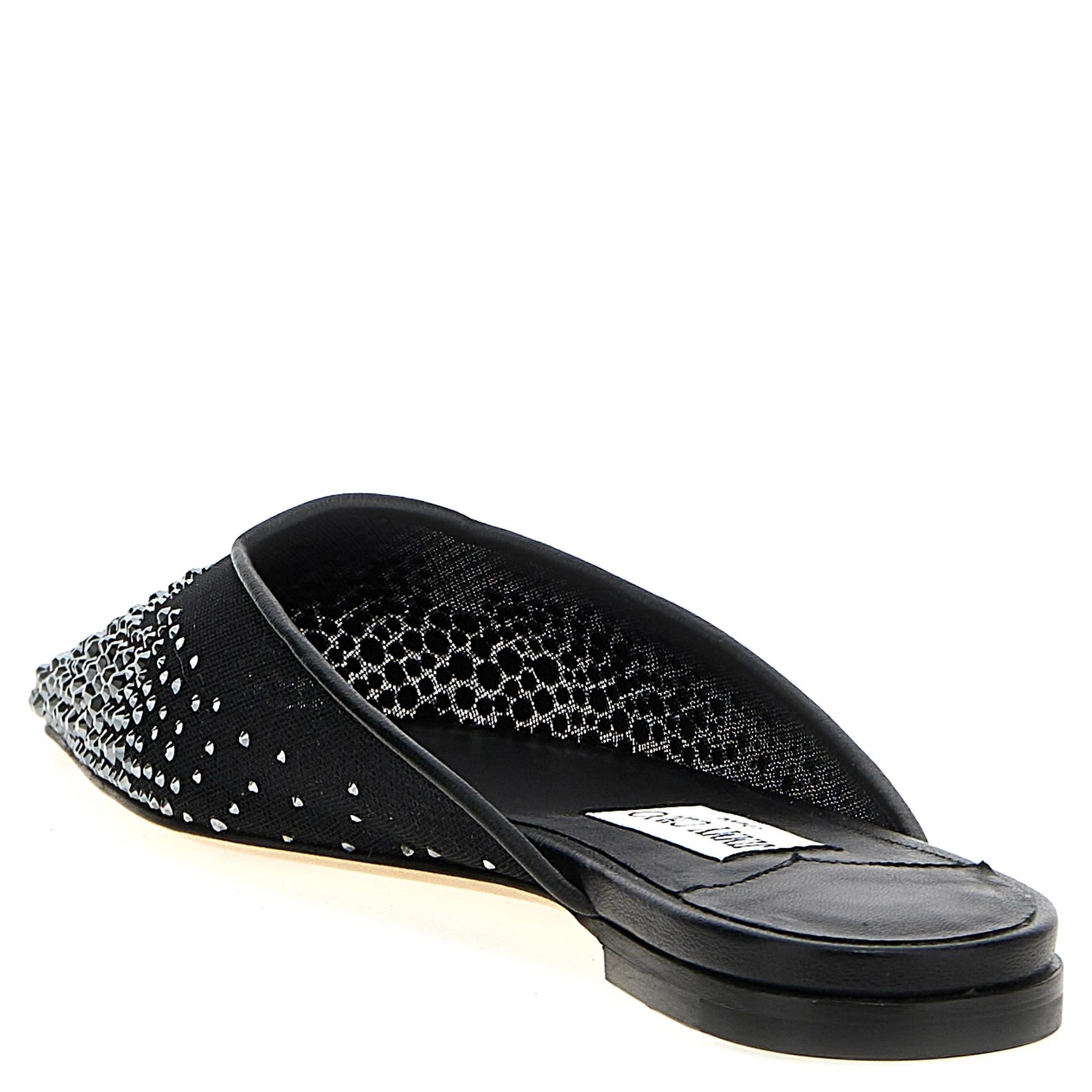 Black Textile Mules