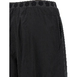 Black Polyester Cargo Pants