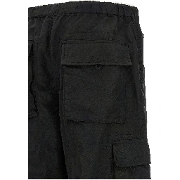 Black Nylon Cargo Pants