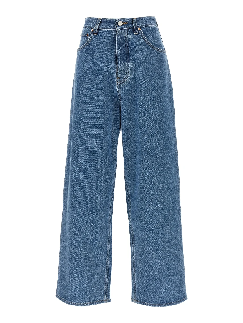 Blue Cotton Relaxed Fit Jeans