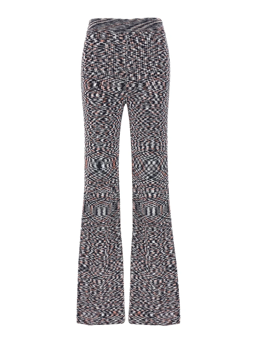 Multicolor Viscose Flared Pants