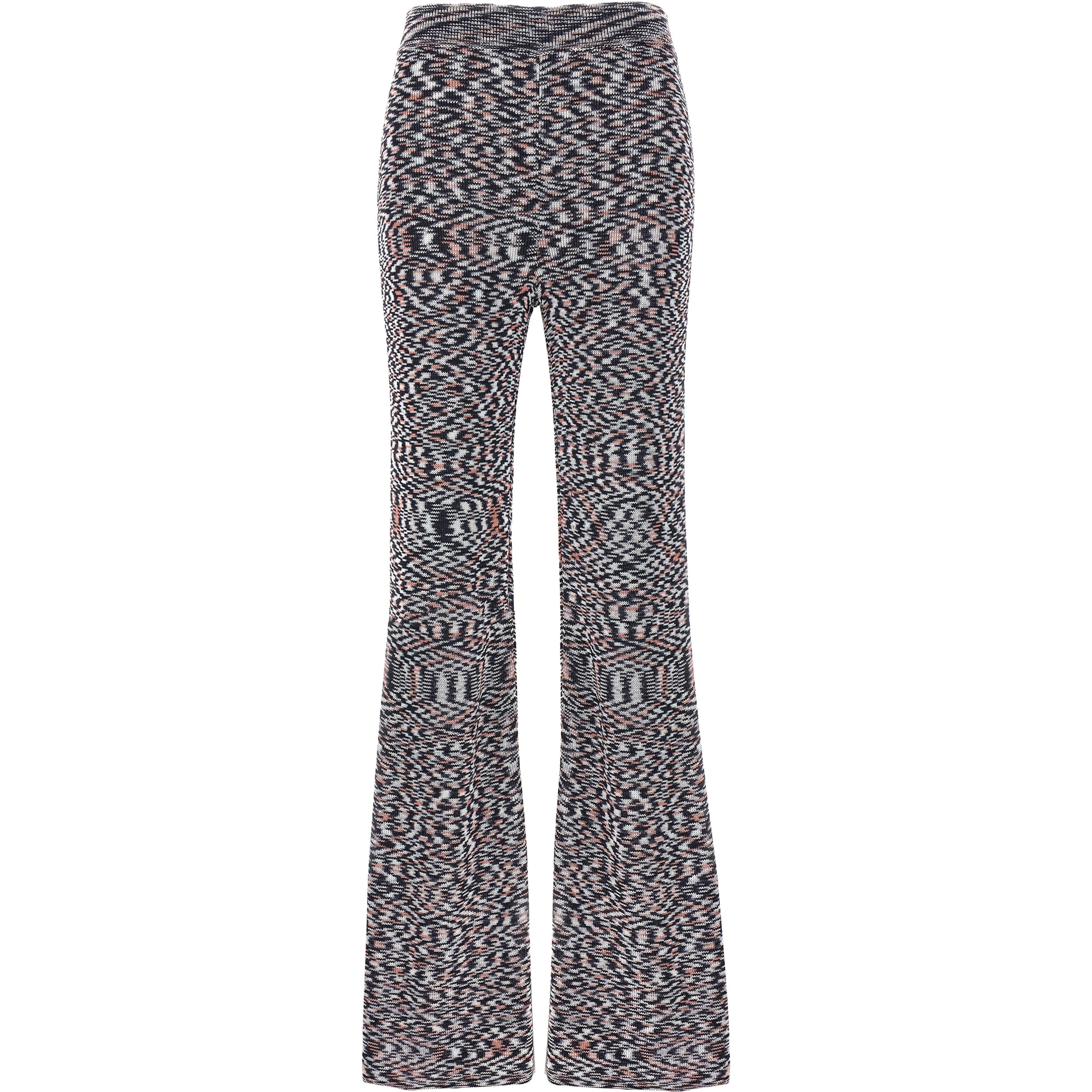 Multicolor Viscose Flared Pants