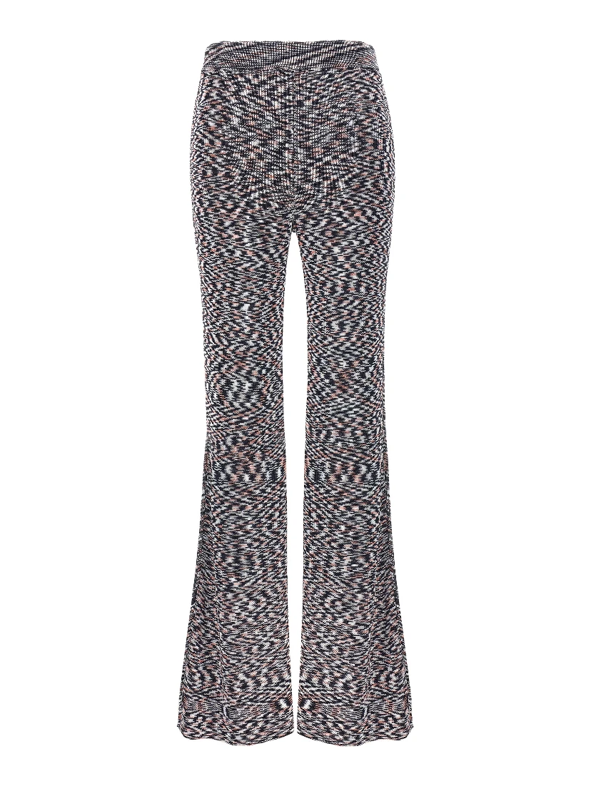 Multicolor Viscose Flared Pants