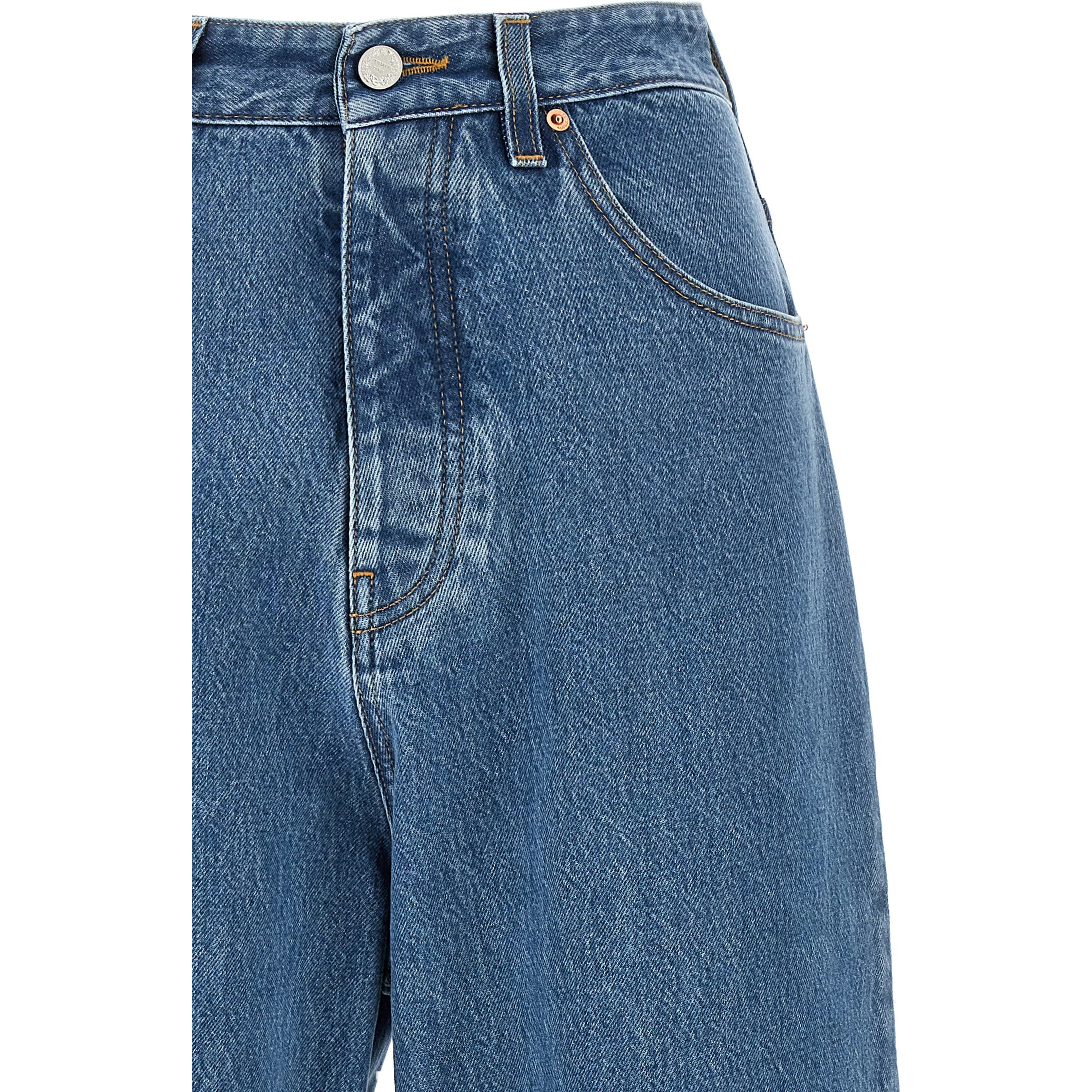Blue Cotton Relaxed Fit Jeans