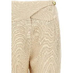 Beige Viscose Dress Pants
