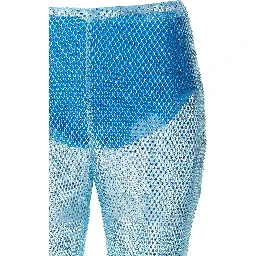 Blue Polyamide Casual Pants
