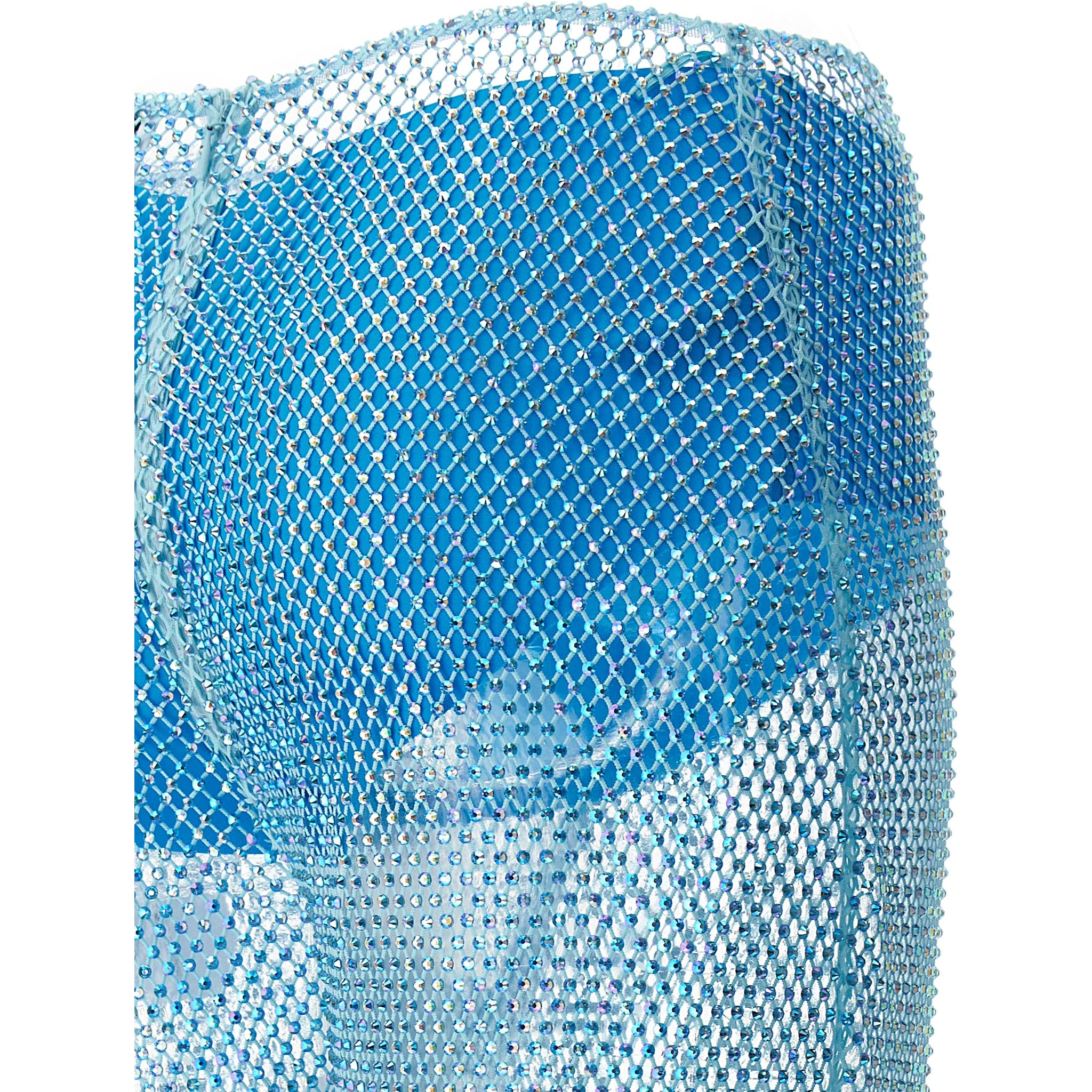 Blue Polyamide Casual Pants