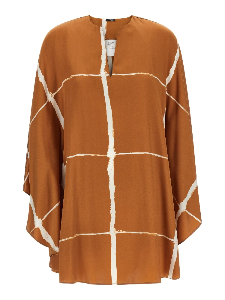 Brown Silk Blouse