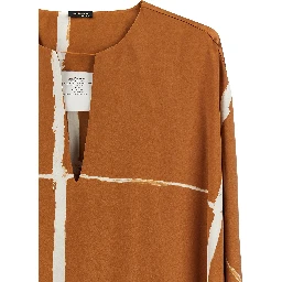 Brown Silk Blouse