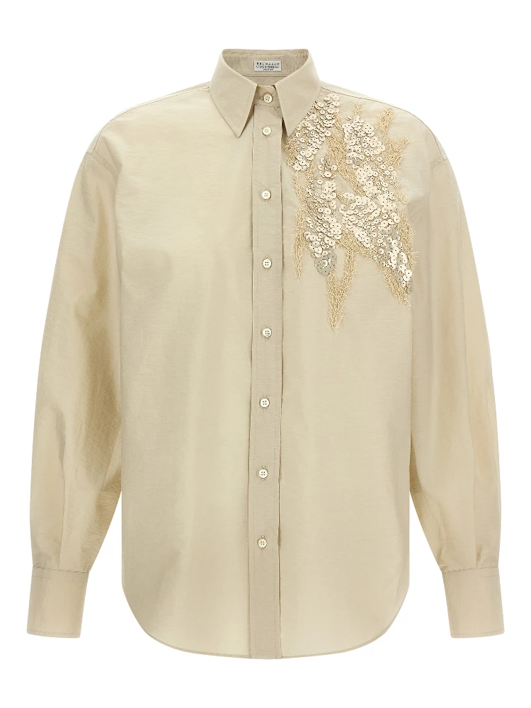 Beige Cotton Blouse