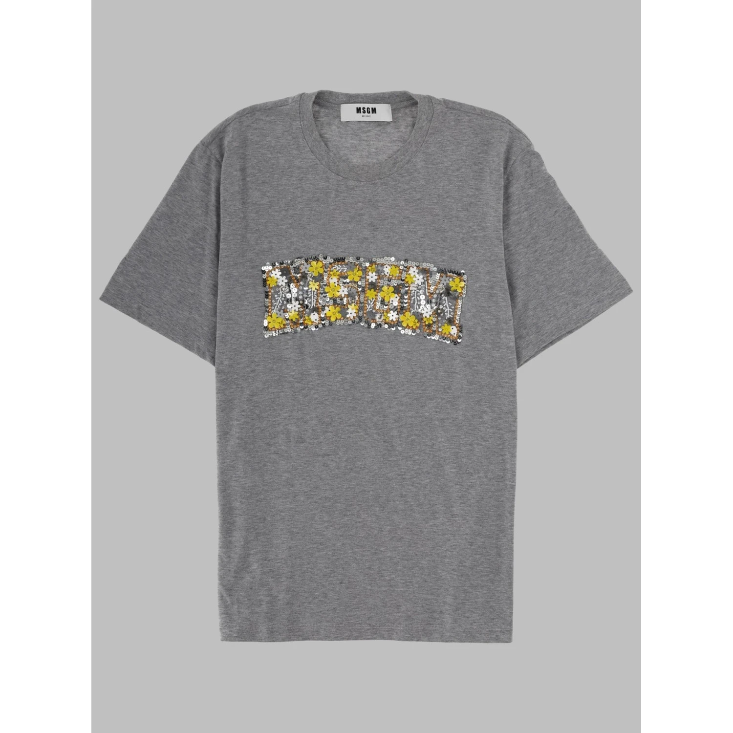 T-SHIRT CON LOGO CON PAILLETTES