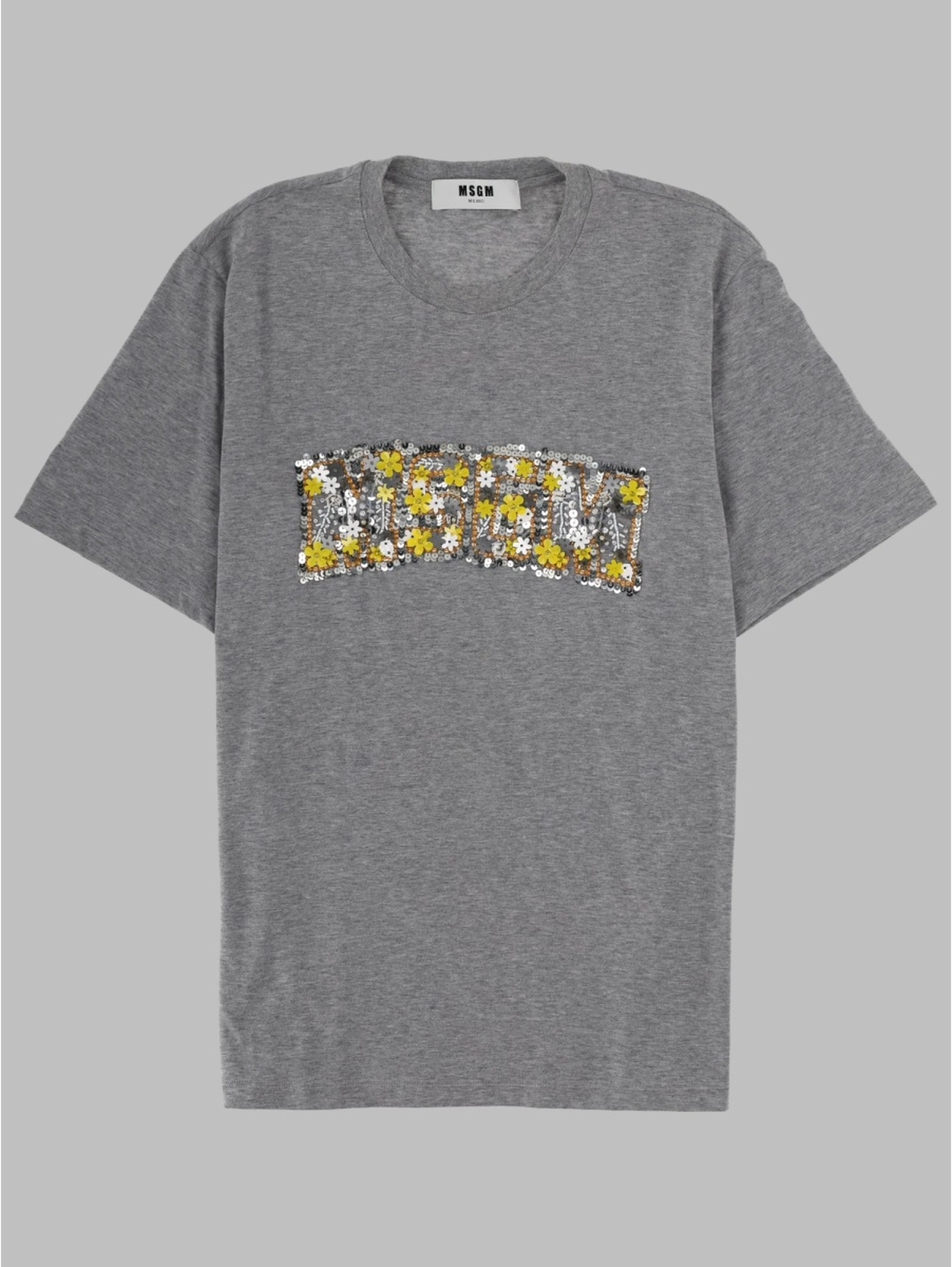 T-SHIRT CON LOGO CON PAILLETTES