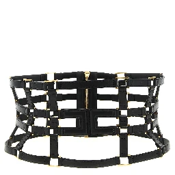 Black Polyethylene High-Waist Belt