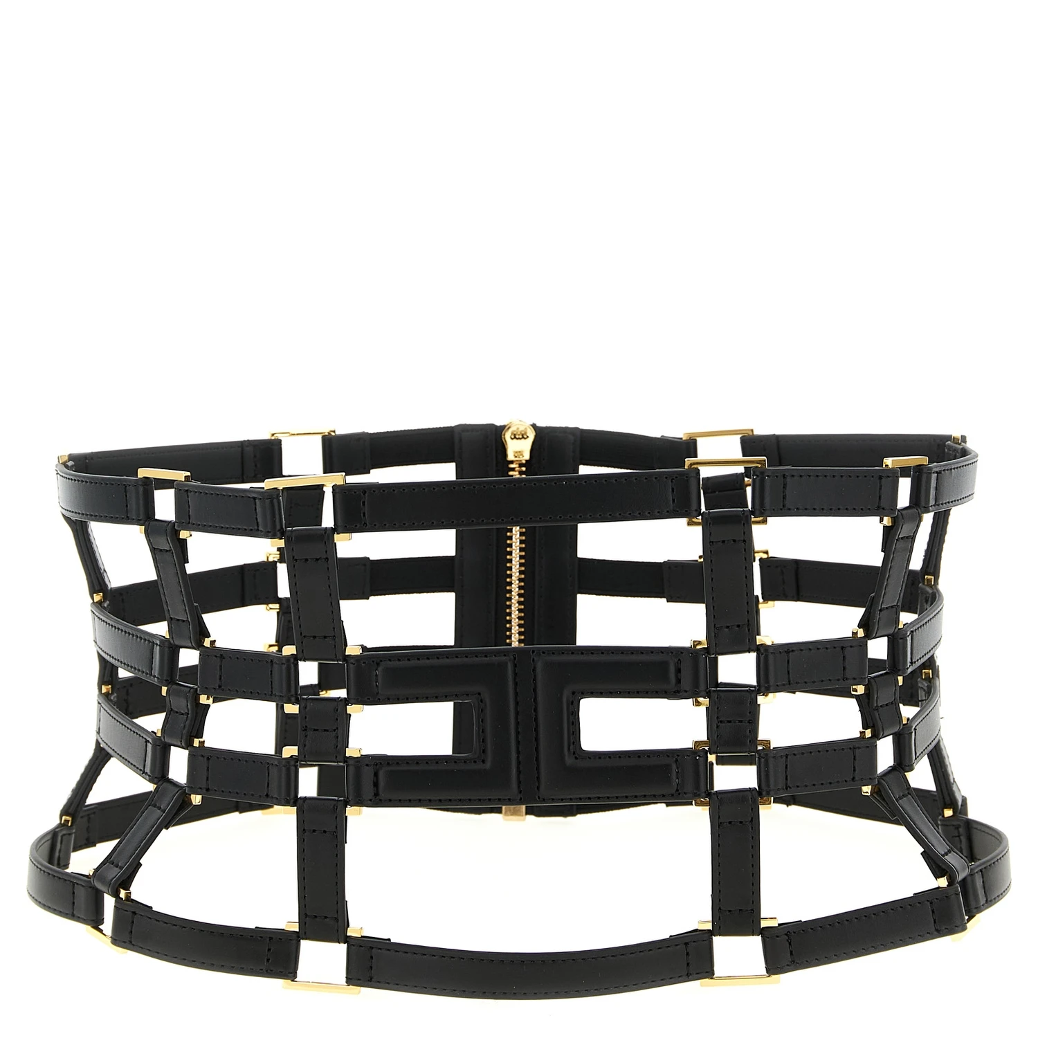 Black Polyethylene High-Waist Belt