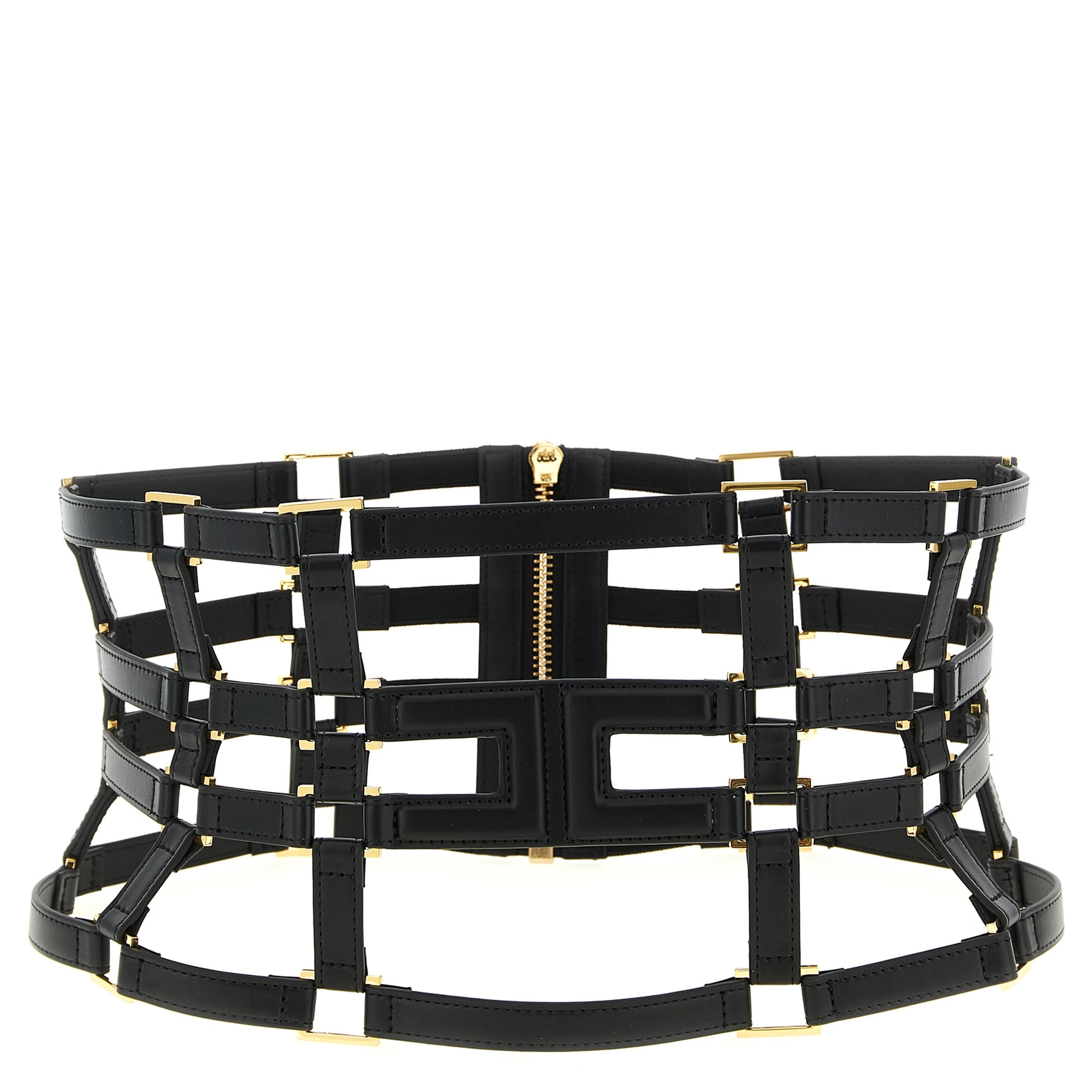 Black Polyethylene High-Waist Belt