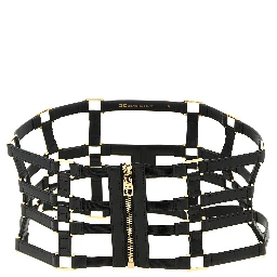 Black Polyethylene High-Waist Belt