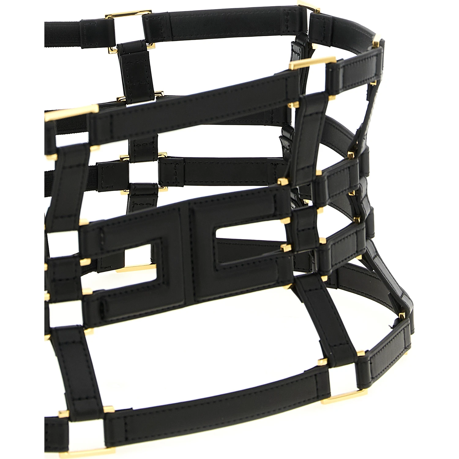 Black Polyethylene High-Waist Belt