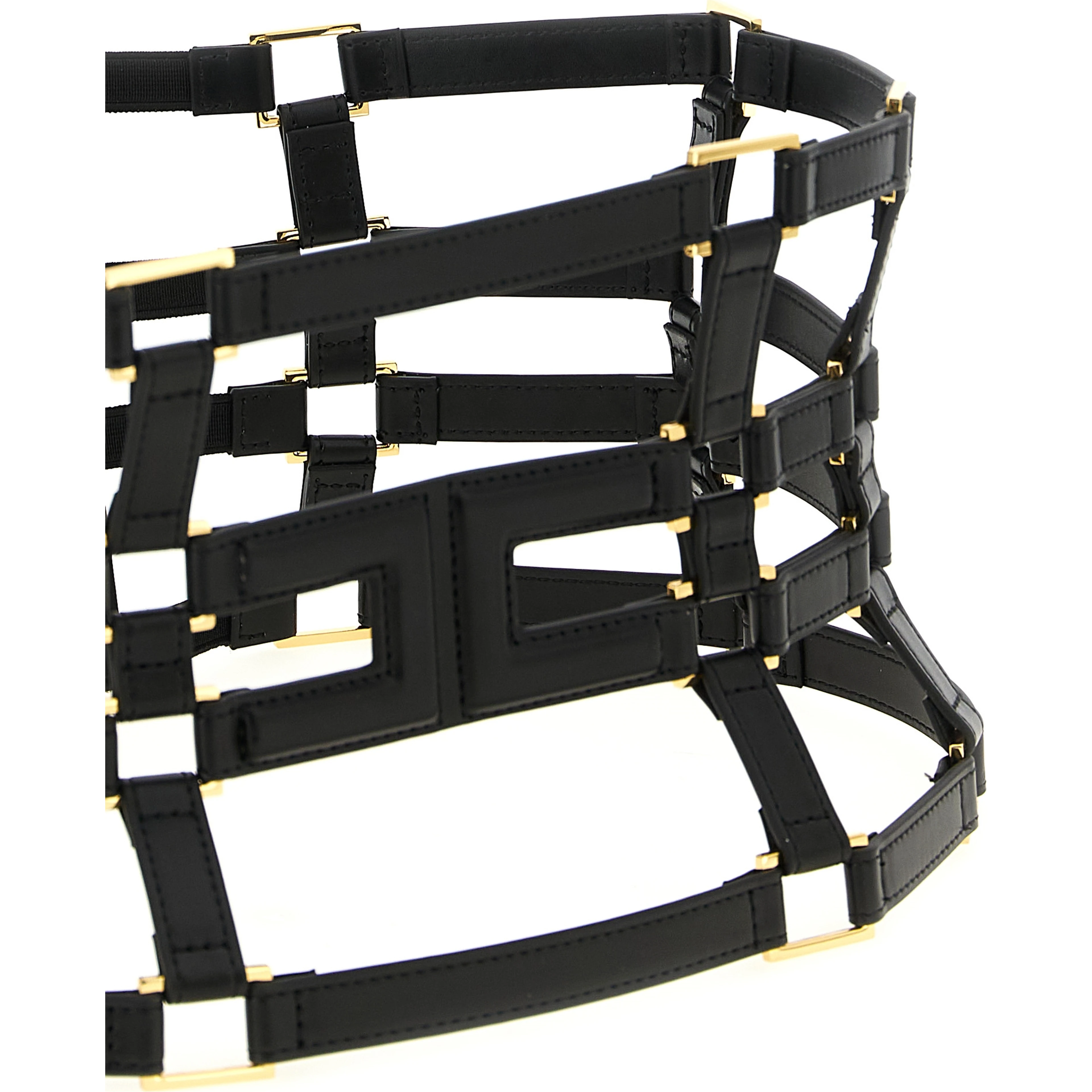 Black Polyethylene High-Waist Belt
