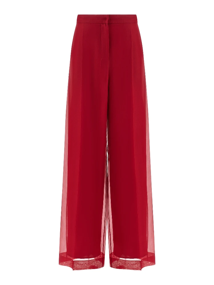 Multicolor Silk Casual Pants
