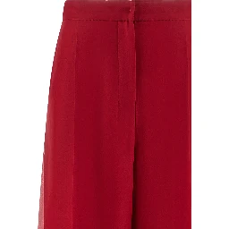 Multicolor Silk Casual Pants
