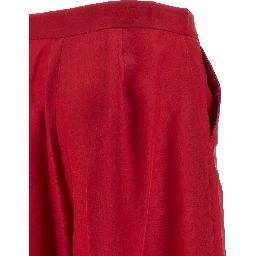 Multicolor Silk Casual Pants