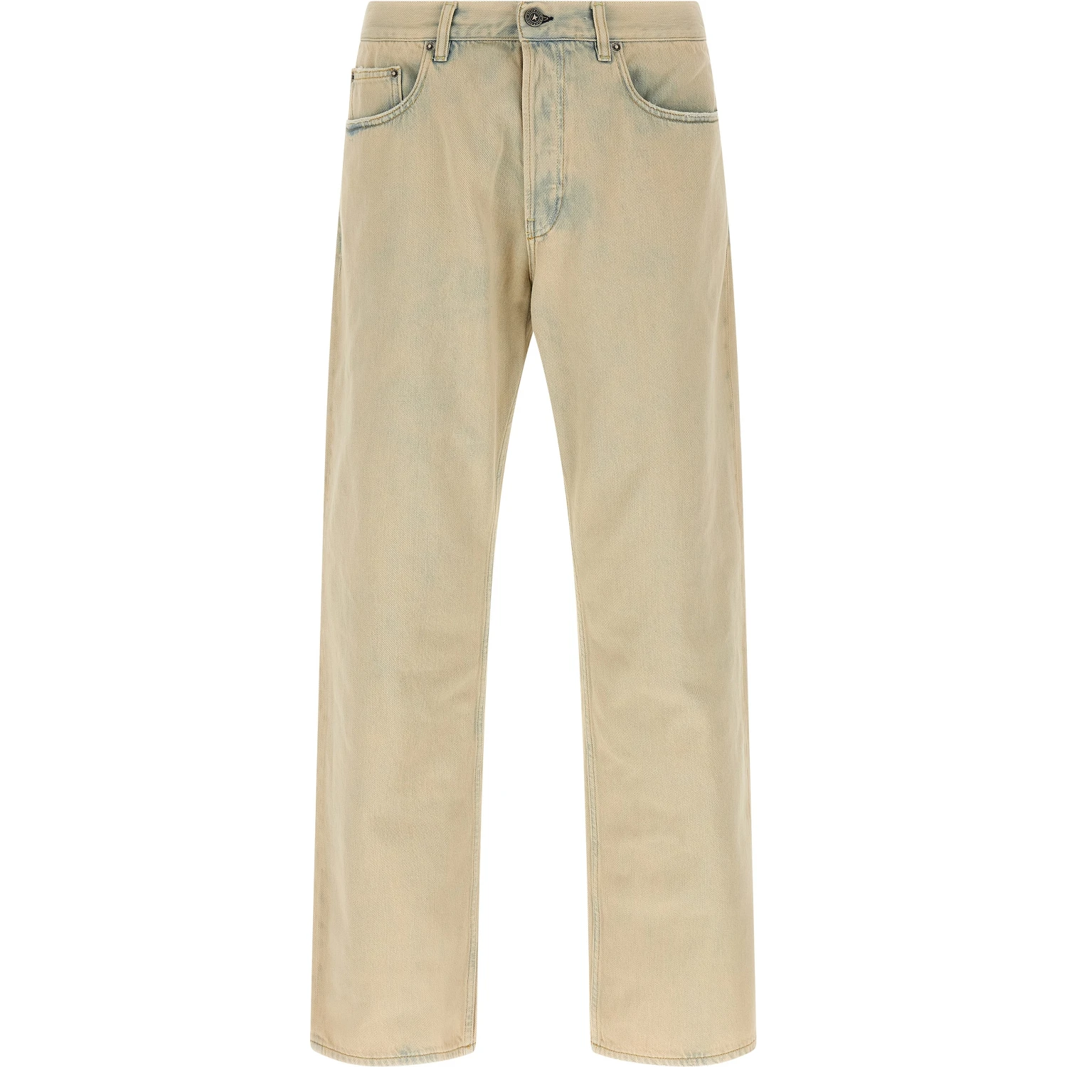Beige Cotton Jeans Denim