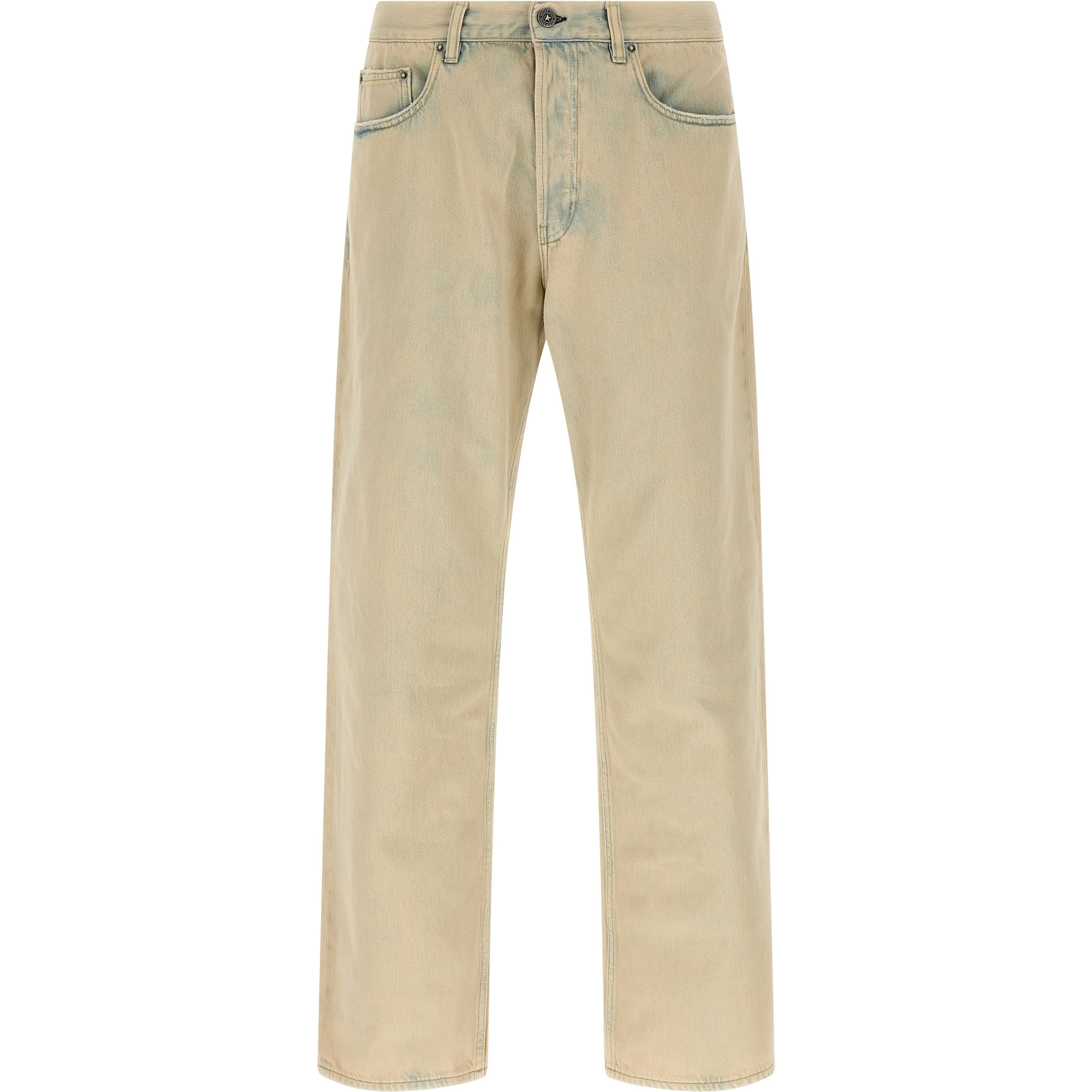 Beige Cotton Jeans Denim