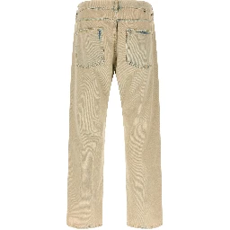 Beige Cotton Jeans Denim