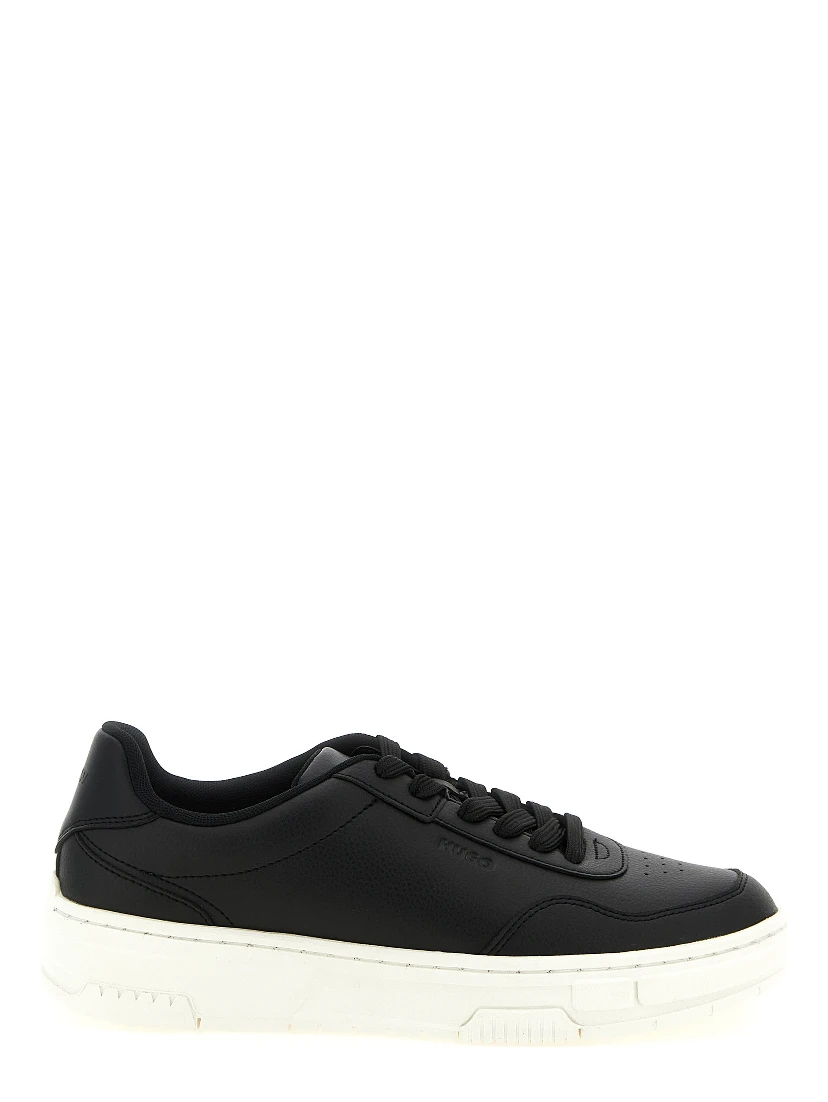 Black Polyester Low Top Sneakers