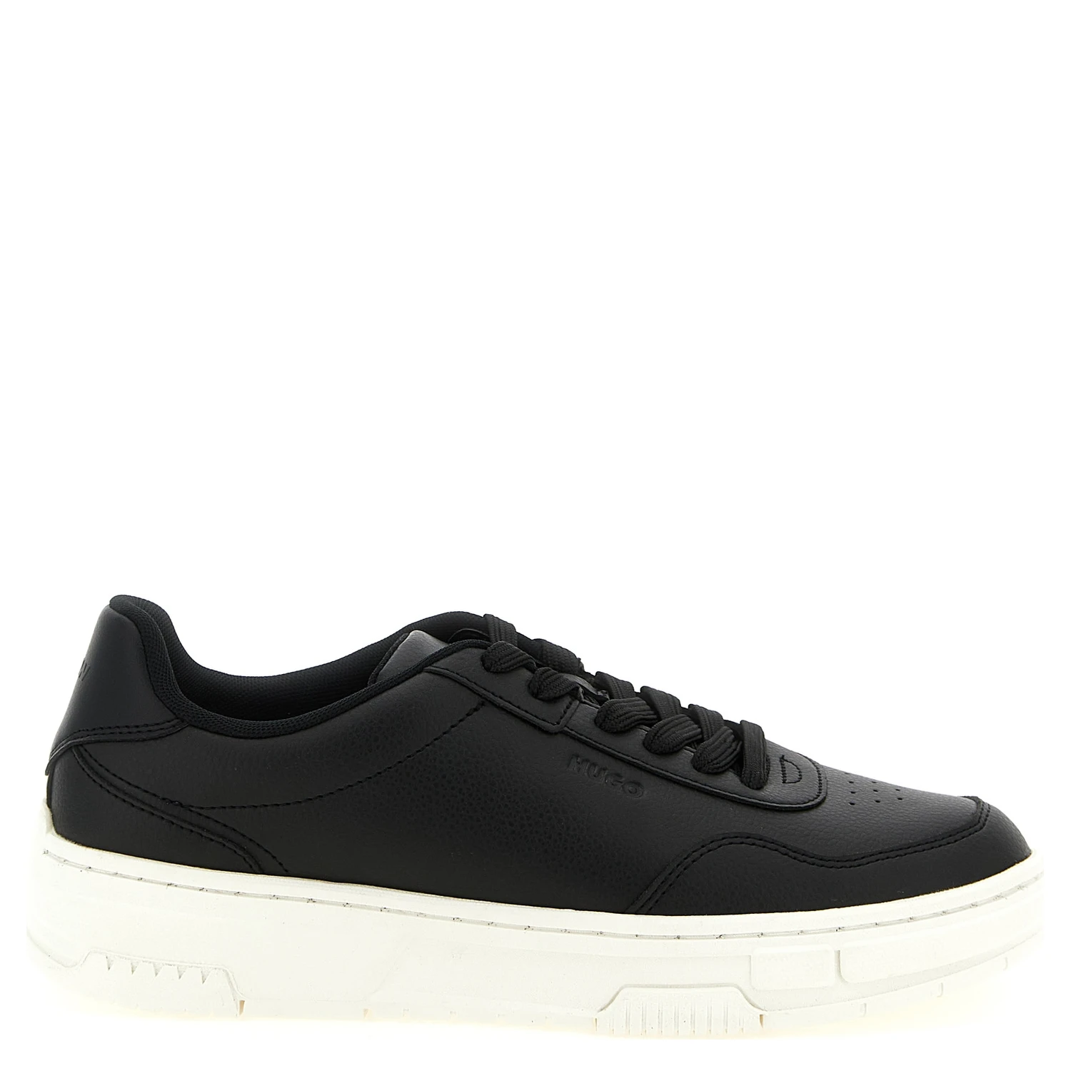 Black Polyester Low Top Sneakers