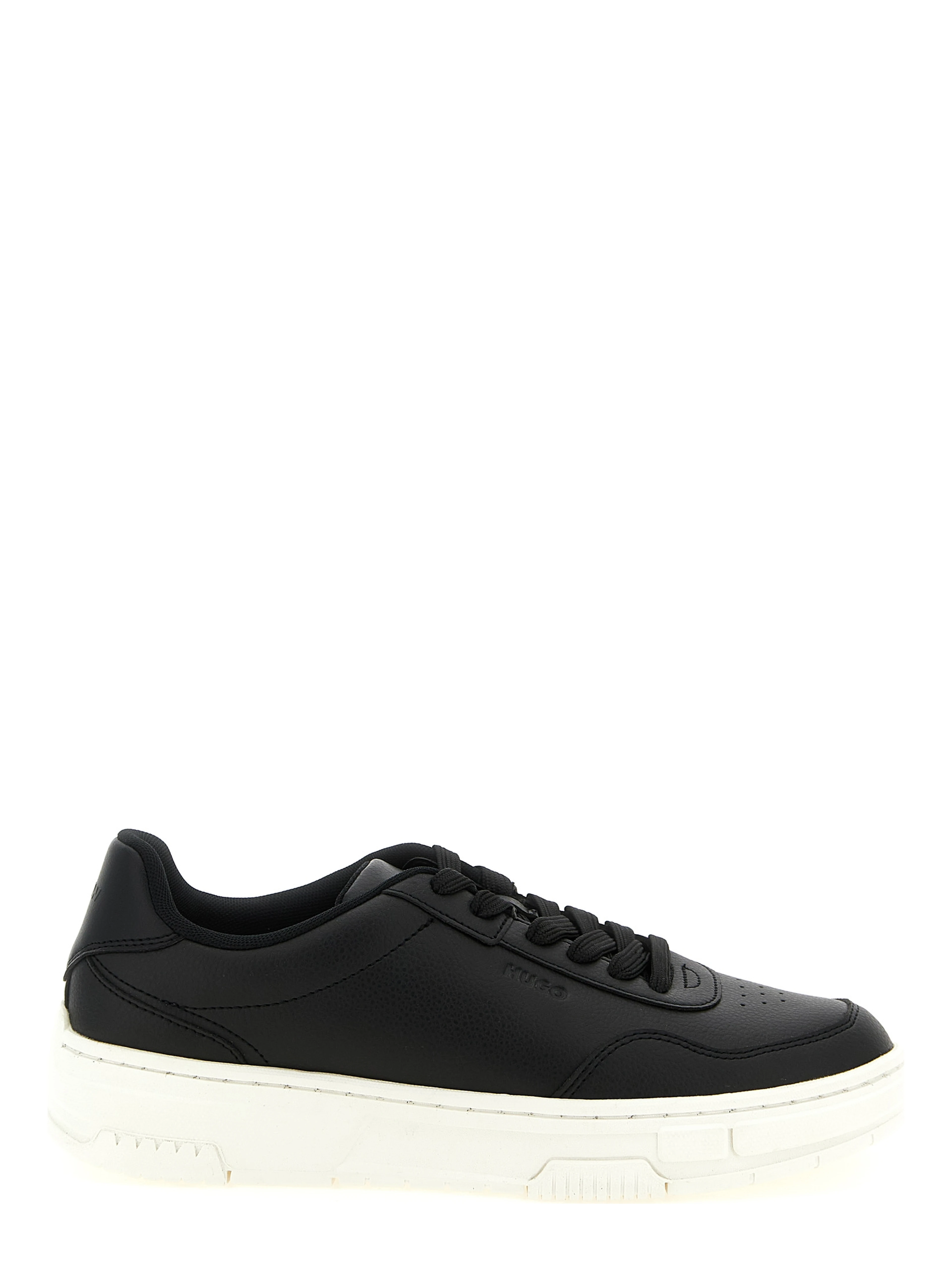 Black Polyester Low Top Sneakers