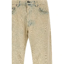 Beige Cotton Jeans Denim