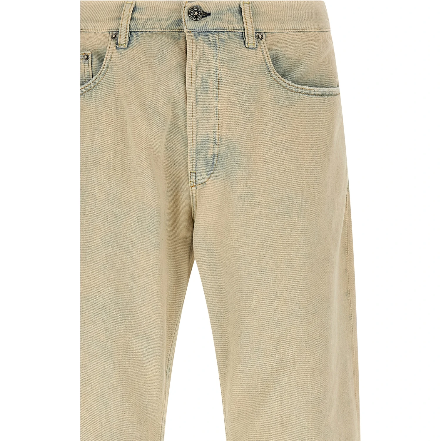 Beige Cotton Jeans Denim